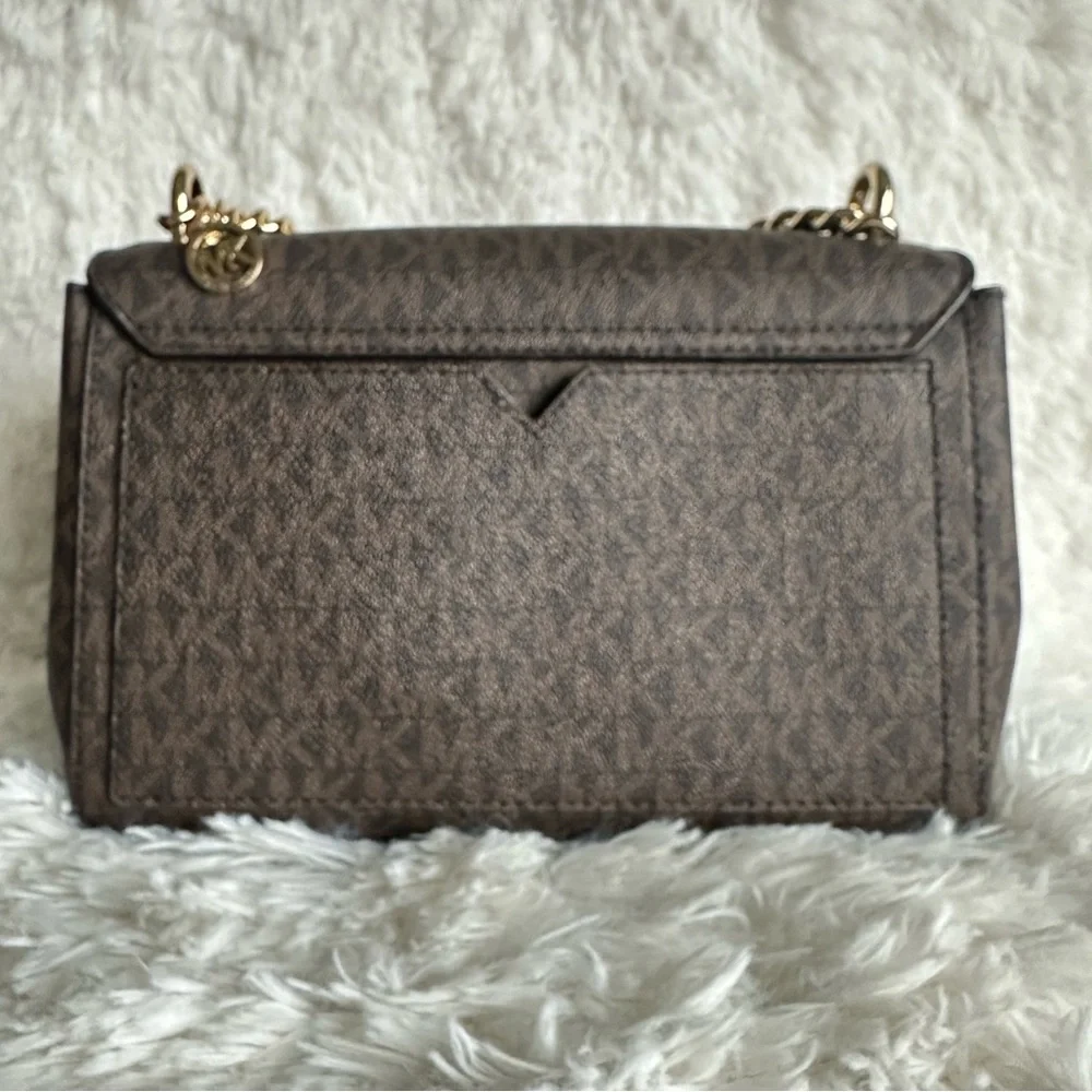 Michael Kors Lita Brown and Pink Crossbody Bag - Picture 6 of 13